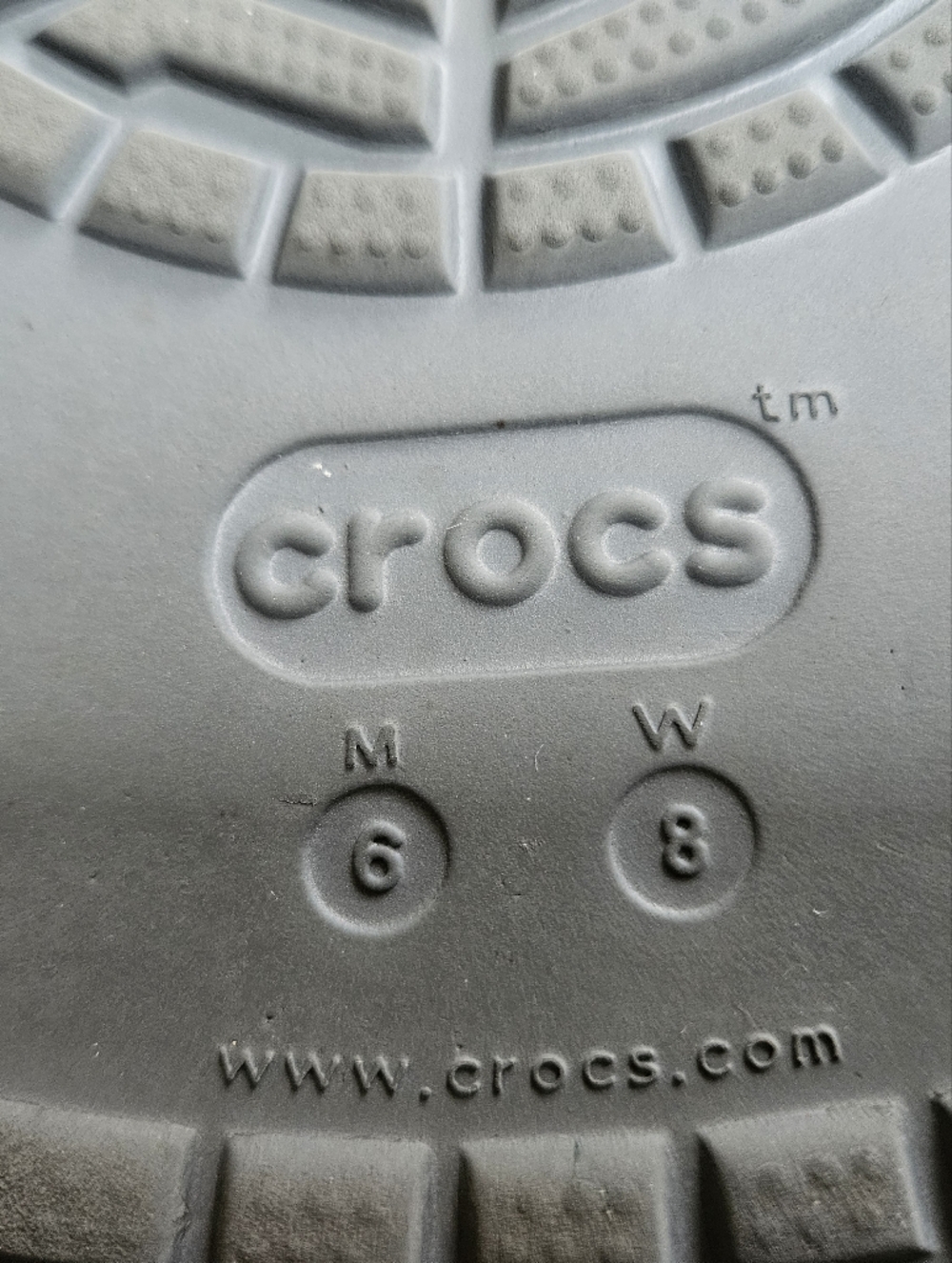 CROCS Gray and Lime Green Classic Clog - Picture 8 of 8